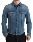 Dolce & Gabbana Elegant Blue Denim Stretch Jacket