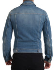 Dolce & Gabbana Elegant Blue Denim Stretch Jacket