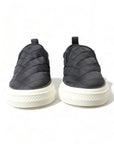 Dolce & Gabbana Elegant Quilted Black Canvas Sneakers