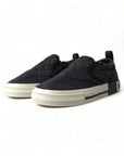 Dolce & Gabbana Elegant Quilted Black Canvas Sneakers