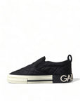 Dolce & Gabbana Elegant Quilted Black Canvas Sneakers
