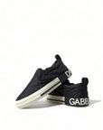 Dolce & Gabbana Elegant Quilted Black Canvas Sneakers