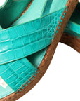 Dolce & Gabbana Elegant Green Espadrille Platform Sandals