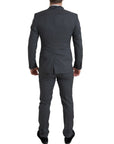Dolce & Gabbana Elegant Grey Checkered Slim Fit Suit