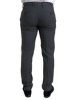 Dolce & Gabbana Elegant Grey Checkered Slim Fit Suit