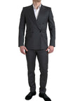 Dolce & Gabbana Sleek Grey Slim Fit Double Breasted Suit