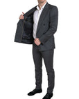 Dolce & Gabbana Sleek Grey Slim Fit Double Breasted Suit
