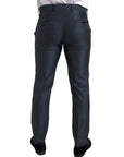 Dolce & Gabbana Elegant Blue Silk Blend Martini Suit