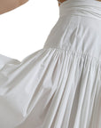 Dolce & Gabbana Elegant High Waist Cotton Maxi Skirt