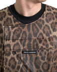 Dolce & Gabbana Silk Leopard Vest Exclusive Sportswear