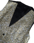 Dolce & Gabbana Elegant Gold Silk Formal Vest