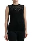 Dolce & Gabbana Elegant Lace Trim Sleeveless Tank Top