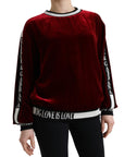 Dolce & Gabbana Elegant Bordeaux Silk-Blend Sweater