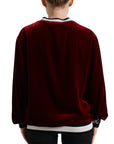 Dolce & Gabbana Elegant Bordeaux Silk-Blend Sweater
