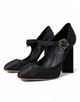 Dolce & Gabbana Chic Black Brocade Mary Janes Pumps