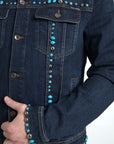 Dolce & Gabbana Embellished Turquoise Denim Jacket