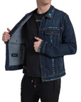 Dolce & Gabbana Embellished Turquoise Denim Jacket