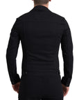 Dolce & Gabbana Elegant Black Denim Logo Jacket