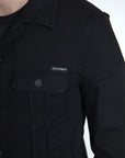 Dolce & Gabbana Elegant Black Denim Logo Jacket