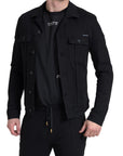 Dolce & Gabbana Elegant Black Denim Logo Jacket