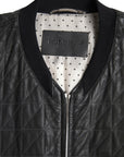 Dolce & Gabbana Elegant Black Leather Bomber Jacket