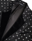 Dolce & Gabbana Elegant Geometric Patterned Slim Blazer