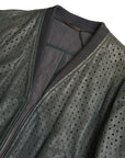 Dolce & Gabbana Emerald Green Goatskin Bomber Jacket