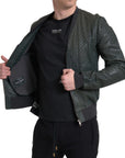 Dolce & Gabbana Emerald Green Goatskin Bomber Jacket