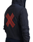 Dolce & Gabbana Elegant Blue Hooded Sweatshirt with Zip Closure