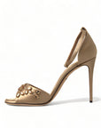 Dolce & Gabbana Crystal Embellished Heel Sandals