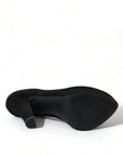 Dolce & Gabbana Black Suede Heeled Pumps Sophistication