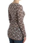 Cavalli Elegant Floral Lace Longsleeve Top