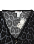 Cavalli Sultry Leopard V-Neck Modal Top