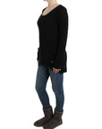 Cavalli Alluring Black Knitted Crew Neck Sweater