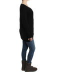 Cavalli Alluring Black Knitted Crew Neck Sweater