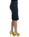 Cavalli Elegant Blue Pencil Skirt