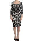 Cavalli Elegant Printed Jersey Sheath Dress