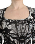 Cavalli Elegant Printed Jersey Sheath Dress