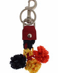 Dolce & Gabbana Multicolor Sicily Raffia Leather Keychain