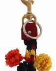 Dolce & Gabbana Chic Multicolor Raffia Leather Keychain