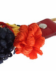 Dolce & Gabbana Chic Multicolor Raffia Leather Keychain