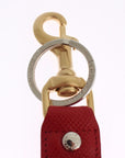 Dolce & Gabbana Chic Multicolor Raffia Leather Keychain