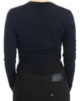 Cavalli Elegant Cropped Virgin Wool Cardigan