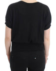 Cavalli Elegant Short Sleeved Black Jumper
