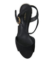Dolce & Gabbana Elegant Ankle Strap Sandals with Mirror Heels