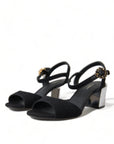 Dolce & Gabbana Elegant Ankle Strap Sandals with Mirror Heels
