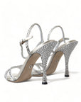 Dolce & Gabbana Elegant Crystal Embellished Heels Sandals