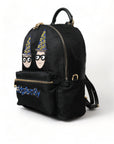 Dolce & Gabbana Elegant Black Gold Detail Backpack