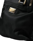 Dolce & Gabbana Elegant Black Gold Detail Backpack