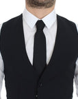 Dolce & Gabbana Elegant Blue Wool Dress Vest